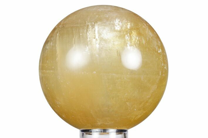 Polished Honey Calcite Sphere - China #359516